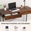 KOMFOTTEU Computertisch Schreibtisch, mit Schubladen Bild 4