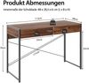KOMFOTTEU Computertisch Schreibtisch, mit Schubladen Bild 3