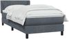 vidaXL Boxspringbett mit Matratze Dunkelgrau 90x220 cm Samt 3318310 Bild 4