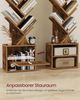 VASAGLE Standregal in Baumform, Bücherregal, 20,3 x 38 x 123,2 cm, mit 2 Fächern, braun Bild 3