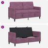 vidaXL Sofa mit Stauraum Lila 152 x 78 x 87 cm Polyester 42036946 Bild 5