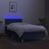 vidaXL Boxspringbett mit Matratze & LED Blau 100x200 cm Stoff 3133699 Bild 4