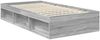 vidaXL Bettrahmen Graues Sonoma 100 x 200 cm Massives Kiefernholz 3412939 Bild 5