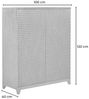 KAWOLA Highboard COPAS 2 Türen Eiche furniert braun 120 x 40 x 100 cm Bild 5