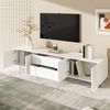 TV-Schrank aus Holzwerkstoff mit Schubladen & Fächern, 180x40x42 cm, Weiß Bild 4
