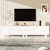 TV-Schrank aus Holzwerkstoff mit Schubladen & Fächern, 180x40x42 cm, Weiß Bild 5