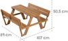 roba Kindersitzgarnitur 'Outdoor+' - Sitzgruppe 'Picknick for 4' - wetterfest - Teak-Optik Bild 3