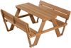 roba Kindersitzgarnitur 'Outdoor+' - Sitzgruppe 'Picknick for 4' - wetterfest - Teak-Optik Bild 4