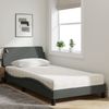 vidaXL Bett mit Matratze "Dover" Dunkelgrau 100x200 cm Stoff 3208345 Bild 3