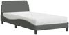 vidaXL Bett mit Matratze "Dover" Dunkelgrau 100x200 cm Stoff 3208345 Bild 2
