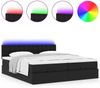 vidaXL Ottoman-Bett mit Matratzen & LEDs Schwarz 180x200 cm Kunstleder 3312805 Bild 5