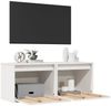 vidaXL Wandschränke 2 Stk. Weiß 45x30x35 cm Massivholz Kiefer 813438 Bild 4