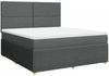 vidaXL Boxspringbett mit Matratze Dunkelgrau 180x200 cm Stoff 3292129 Bild 2