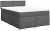 vidaXL Boxspringbett mit Matratze Dunkelgrau 160x200 cm Stoff 3286725 Bild 2