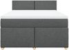 vidaXL Boxspringbett mit Matratze Dunkelgrau 160x200 cm Stoff 3286725 Bild 4