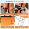 Trampolin outdoor mit Leiter Gartentrampolin rund mit Sicherheitsnetz Randabdeckung & Metallrahmen Ø366cm Orange Bild 3