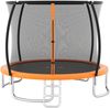 Trampolin outdoor mit Leiter Gartentrampolin rund mit Sicherheitsnetz Randabdeckung & Metallrahmen Ø366cm Orange Bild 1