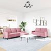 vidaXL 3-tlg. Sofagarnitur mit Kissen Rosa Samt 3278404 Bild 3