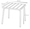 Vente-unique - MIRMANDE Gartensitzgruppe Metall Rot - B 45 cm x H 41,5 cm x L 45 cm Bild 5