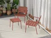 Vente-unique - MIRMANDE Gartensitzgruppe Metall Rot - B 45 cm x H 41,5 cm x L 45 cm Bild 2
