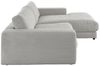 KAWOLA Sofa MADELINE Ecksofa Cord steingrau Longchair rechts 85 x 190 x 270 cm Bild 3