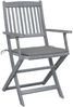vidaXL Klappbare Gartenstühle 2 Stk. mit Sitzkissen Massivholz Akazie 3064483 Bild 3