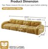 4-Sitzer Sofa 358x95x76 cm aus Chenille-Stoff rahmenlos modular, gelb Bild 4