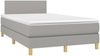 vidaXL Boxspringbett mit Matratze Stoff Hellgrau 120x200 cm, Härtegrad: H2 [3140441] Bild 3