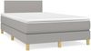 vidaXL Boxspringbett mit Matratze Stoff Hellgrau 120x200 cm, Härtegrad: H2 [3140441] Bild 2