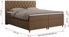 Boxspringbett Doppelbett Polsterbett Kunstlederbett mit Bettkasten - ROMA - 180x200cm - Braun Kunstleder - H4 Bild 5
