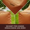 Green Bean® Sitzhocker aus Kunstleder - Pouf mit EPS Perlen Füllung - 40 x 40 cm - perfekte Ergänzung zum Sitzsack - Cognac Bild 3