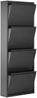 Schuhkipper >BLACK< (1stk) in Schwarz lackiert, Metall, montiert - 50x130x15cm (BxHxT) Bild 2