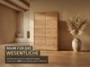 Massivart® Highboard 100 cm Breite Massivholz Wildeiche geölt »SKOV«, 2 Drehtüren · 3 Einlegeboden · 1 Schublade · viel Stauraum Bild 3