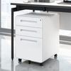 Rollcontainer Aktenschrank 3 Schubladen weiß, 46x40x58 cm, bis 150 kg Bild 2