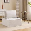 Modulares Sofa aus Leinenstoff, platzsparend & flexibel kombinierbar, weiche Polsterung, ideal für Wohnungen,Beige Bild 2