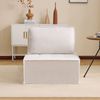 Modulares Sofa aus Leinenstoff, platzsparend & flexibel kombinierbar, weiche Polsterung, ideal für Wohnungen,Beige Bild 3