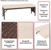 Poly-Rattan Sitzbank HWC-G16, Gartenbank Rattanbank, Gastronomie 112cm ~ braun, Kissen creme Bild 2