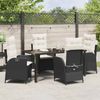 vidaXL Garten Essgruppe mit Kissen 5 pcs Schwarz Poly-Rattan 3380480 Bild 4