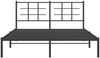 vidaXL Bettgestell mit Kopfteil Metall Schwarz 150x200 cm 355563 Bild 5