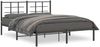 vidaXL Bettgestell mit Kopfteil Metall Schwarz 150x200 cm 355563 Bild 2