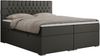 Boxspringbett mit 2 Bettkästen, Matratze und Topper - PERA - 120x200cm - Grau Kunstleder - H4 Bild 3