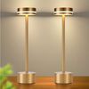 Nettlife LED Tischleuchte Modern Gold/Weiß/Schwarz/Silber Kabellose Nachttischlampe USB-C, Touch Dimmbar, LED fest integriert, Modern Tischlampe für Schlafzimmer Esszimmer Büro Bild 5