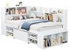SeedWave Einzelbett Multifunktionales Kinderbett 90x200cm mit Stauraum, Platzsparendes Einzelbett mit Schublade und Regalen Bild 4