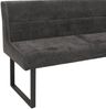 Eckbank HWC-O81, Esszimmerbank Bank, Öko-Tex (310g/m²) Chenille Stoff/Textil Metall 159x210cm ~ dunkelgrau Bild 5