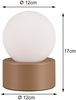 LED Tischleuchte mit Touch-Funktion, Glasschirm Weiß, Coffee, Höhe 17cm Bild 4