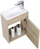 Badplaats Gäste-WC Waschtisch Set Sinta 40x22 cm Kastanien Eiche - Badmöbel Set mit Waschbecken und Unterschrank, Vormontiert und mit Soft-Close Bild 2