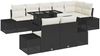vidaXL Garten-Sofa-Set mit Kissen mit Speicher 9 pcs Schwarz und Creme 3349203 Bild 2