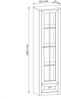 AX LIVING Vitrine Glas Palmano W1S – 50 cm breit, Landhausstil Grau Bild 2
