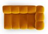 Micadoni Modulares Sofa Lupine 2-Sitzer Rechts Samtstoff Salvador Gelb Bild 4