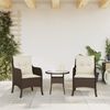 vidaXL Gartenstühle mit Kissen 2 Stk. Braun Poly Rattan 365146 Bild 3